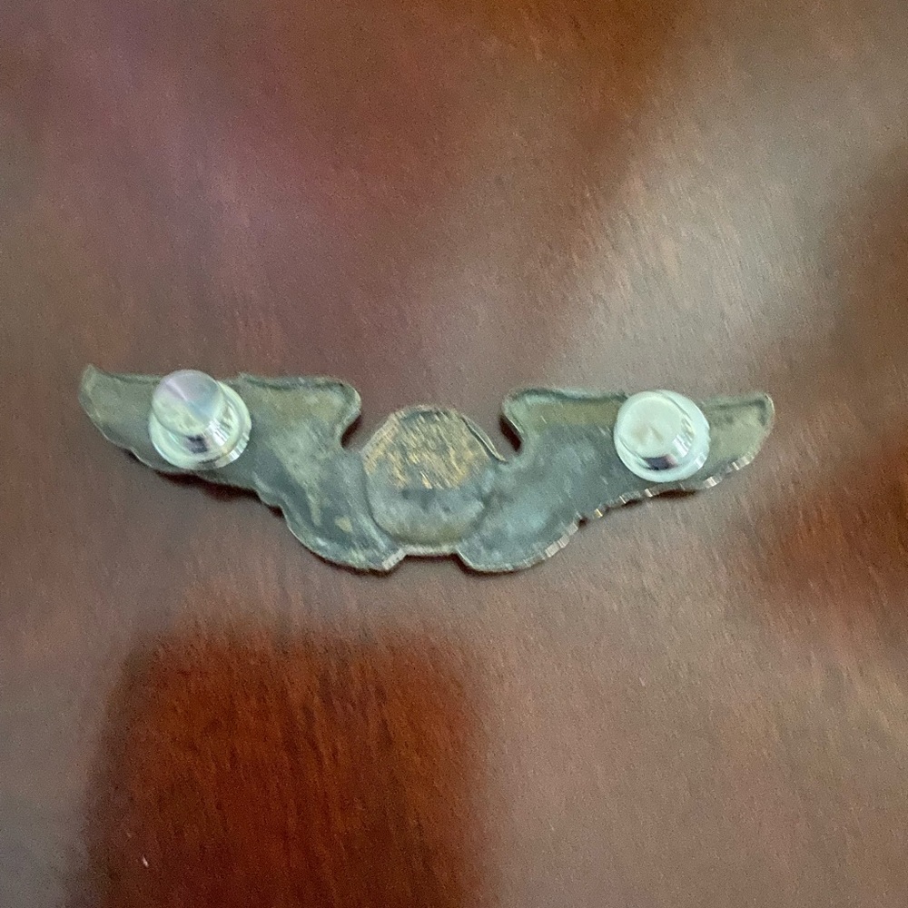 Vintage Winged Pin with Emblem. Made in USA. - Picture 2 of 2